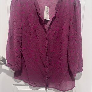 Banana Republic Magenta Blouse
